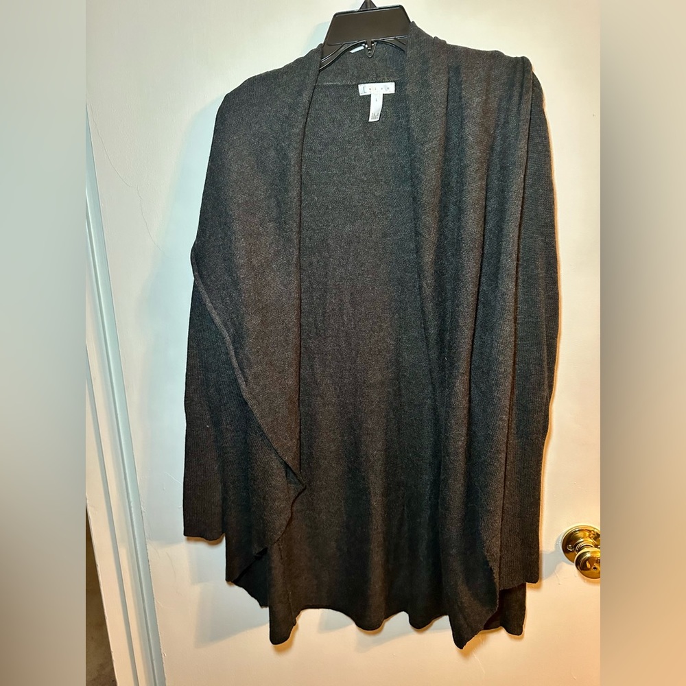 NWT Leith shawl collar cocoon cardigan charcoal heather gray Large